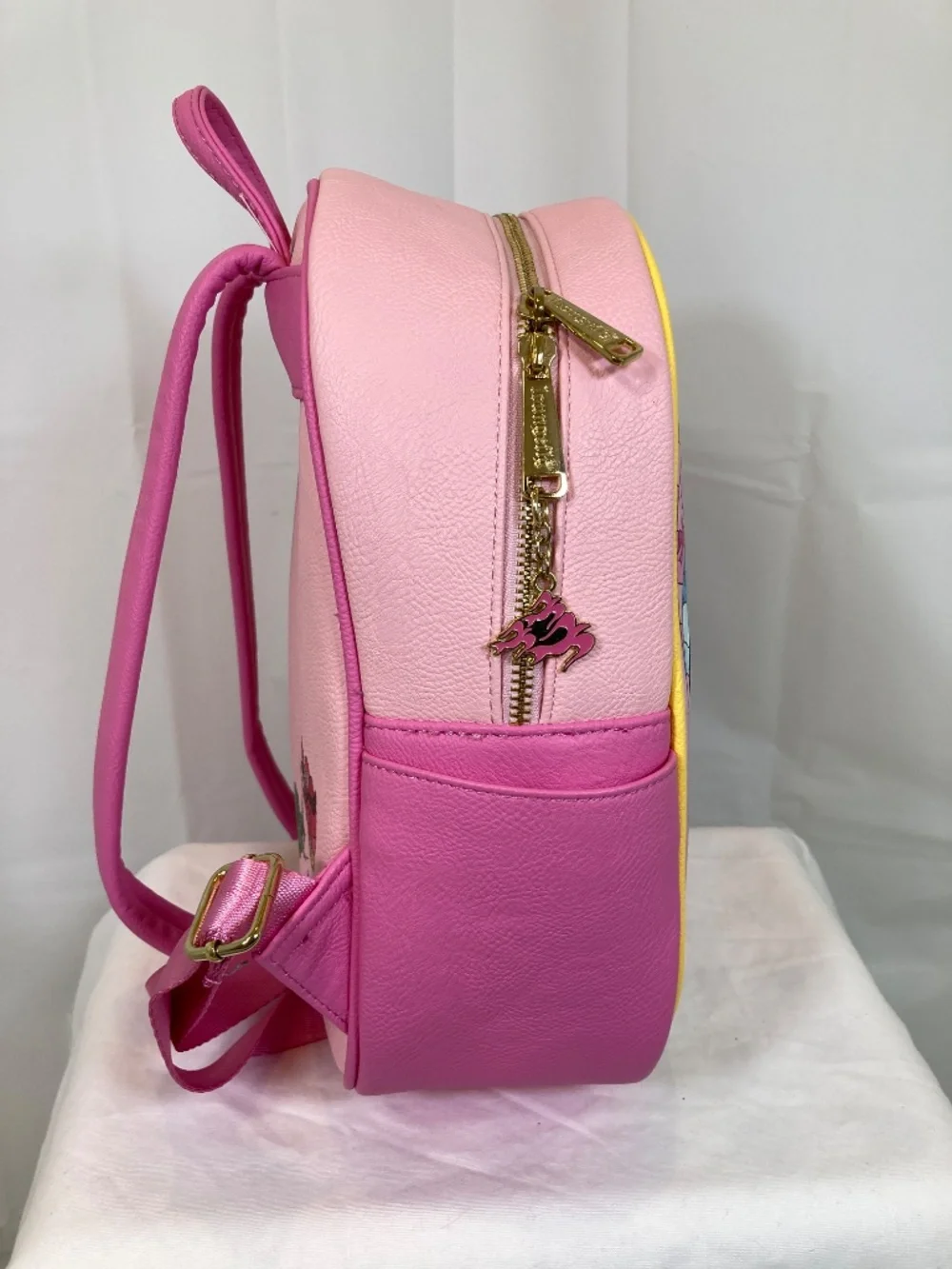 Loungefly Disney Sleeping Beauty Stained Glass Pink Backpack Some Wear